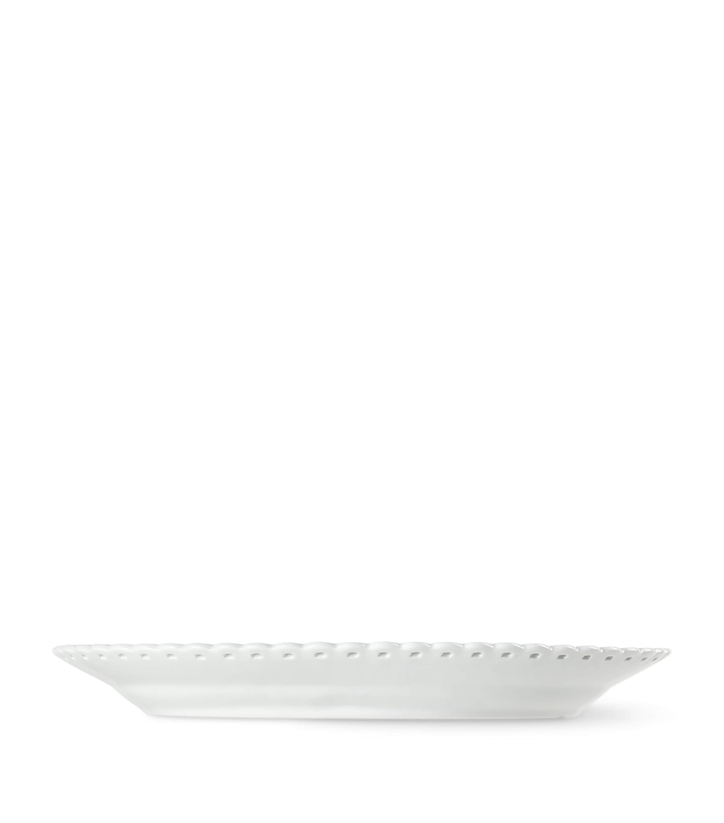 Royal Copenhagen Blue Fluted Full Lace Oval Plate (25cm)