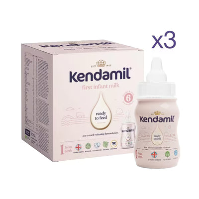 Kendamil Lait 1er âge prêt à l'emploi dès la naissance, 6 x 70 ml