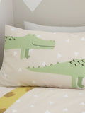 Catherine Lansfield Natural Roarsome duvet cover and pillowcase set - British product