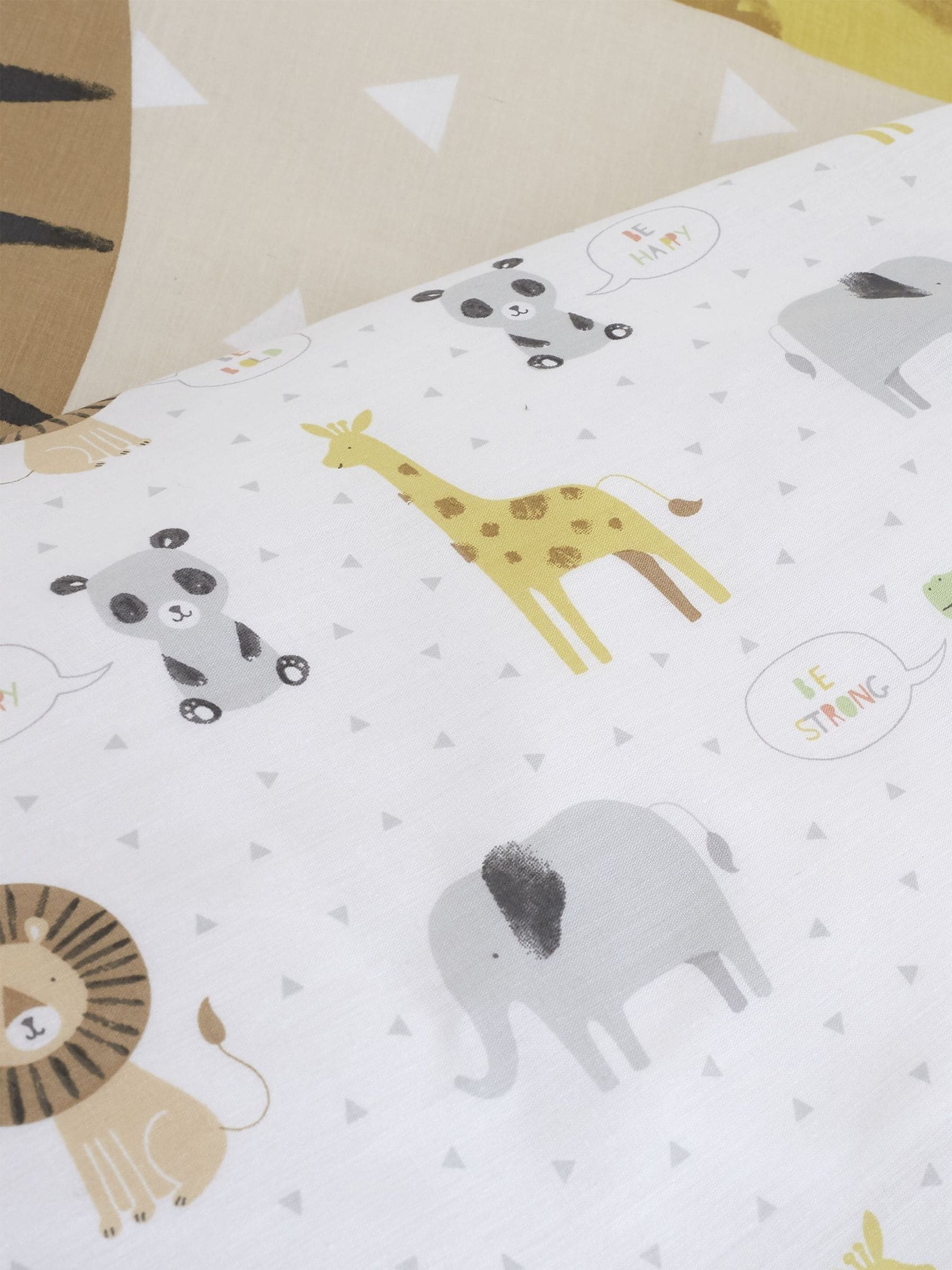 Catherine Lansfield Natural Roarsome duvet cover and pillowcase set - British product