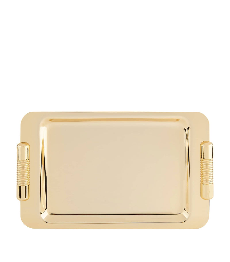 ZODIAC Cylinder Gold-Plated Tray