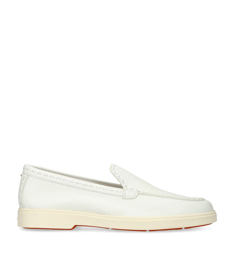 Premium Suede Loafers with Rubber Sole, Made in Italy