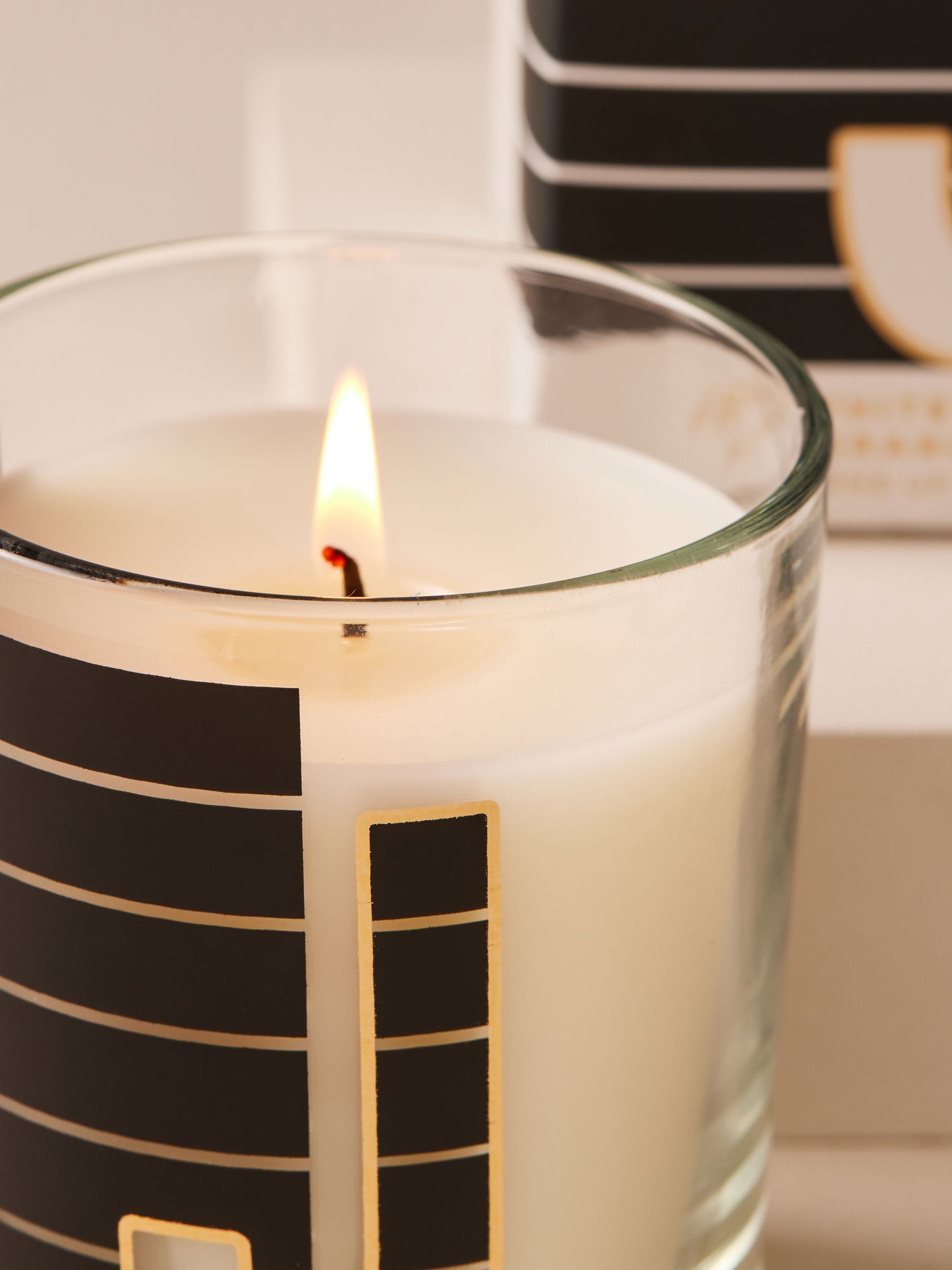 Alphabet white jasmine scented candle 8cm height, imported from the UK