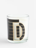 Alphabet white jasmine scented candle 8cm height, imported from the UK