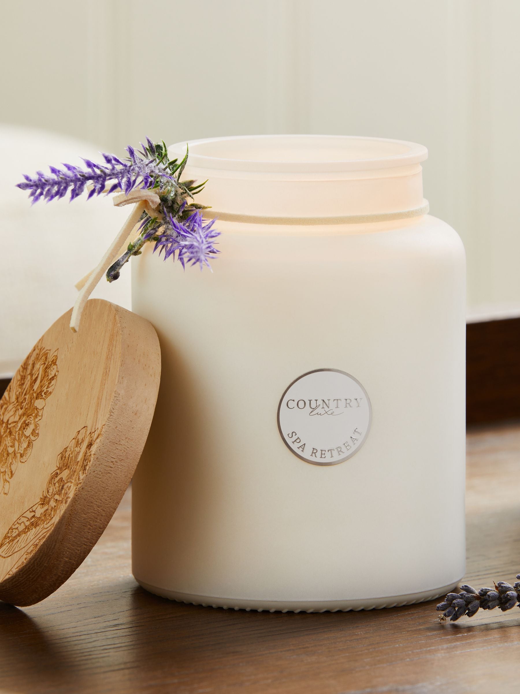 Lavender and geranium jar candle 14cm - British product
