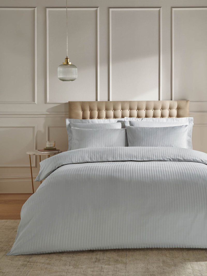 Catherine Lansfield grey satin stripe fitted sheet - British product