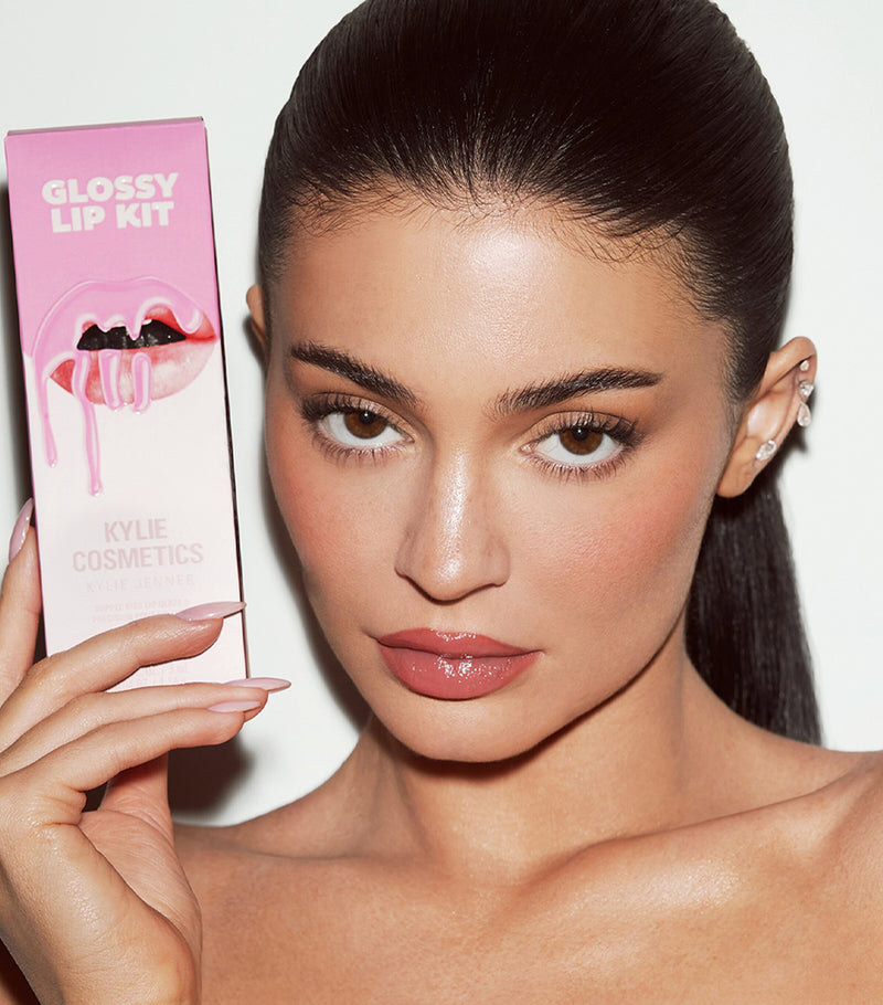 Kylie Cosmetics Glossy Lip Kit with lip gloss and liner, UK version