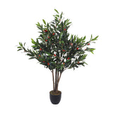 Livingandhome artificial olive tree decorative plant 120cm height , UK version