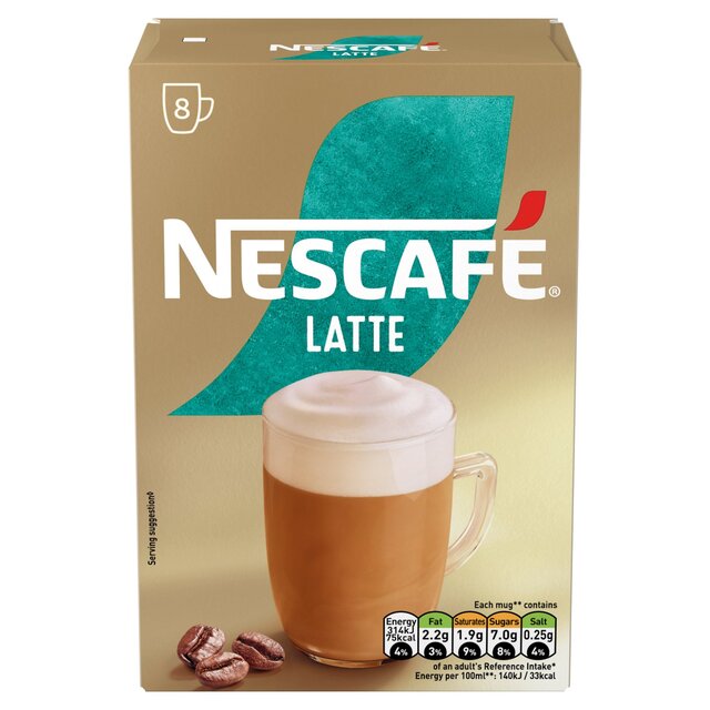 Nescafe Latte Instant Coffee 8 Sachets   6 x 144g - McGrocer