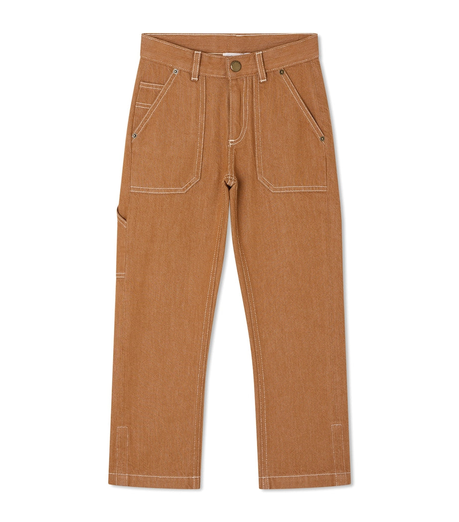 Bonpoint cotton cargo trousers for ages 10-14 years - British product