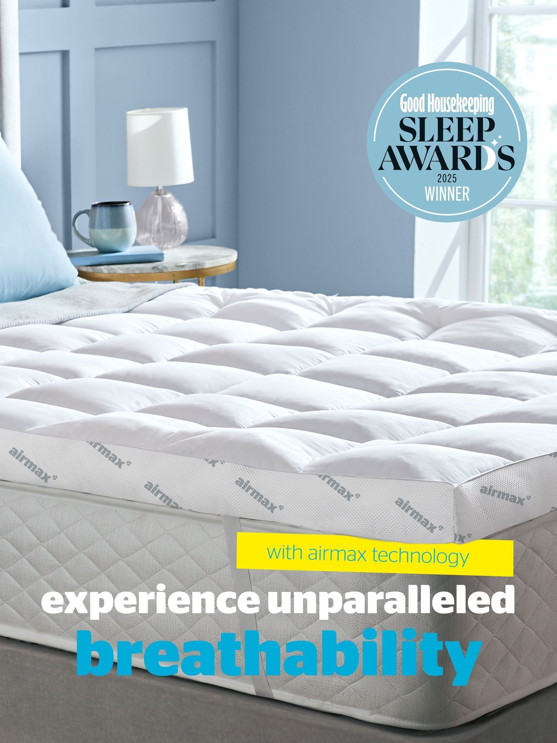 Silentnight White Airmax 1000 Extra Deep Mattress Topper (British brand)