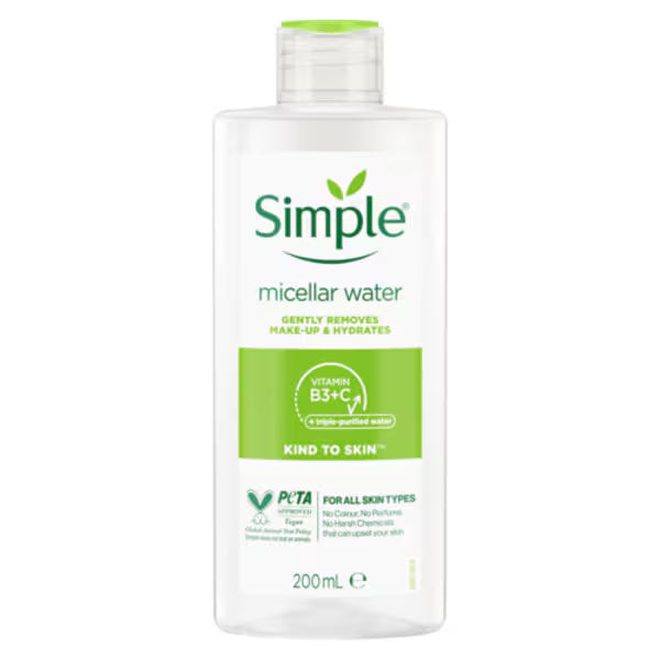 Simple Kind to Skin Micellar Cleansing Water 200ml (British brand)