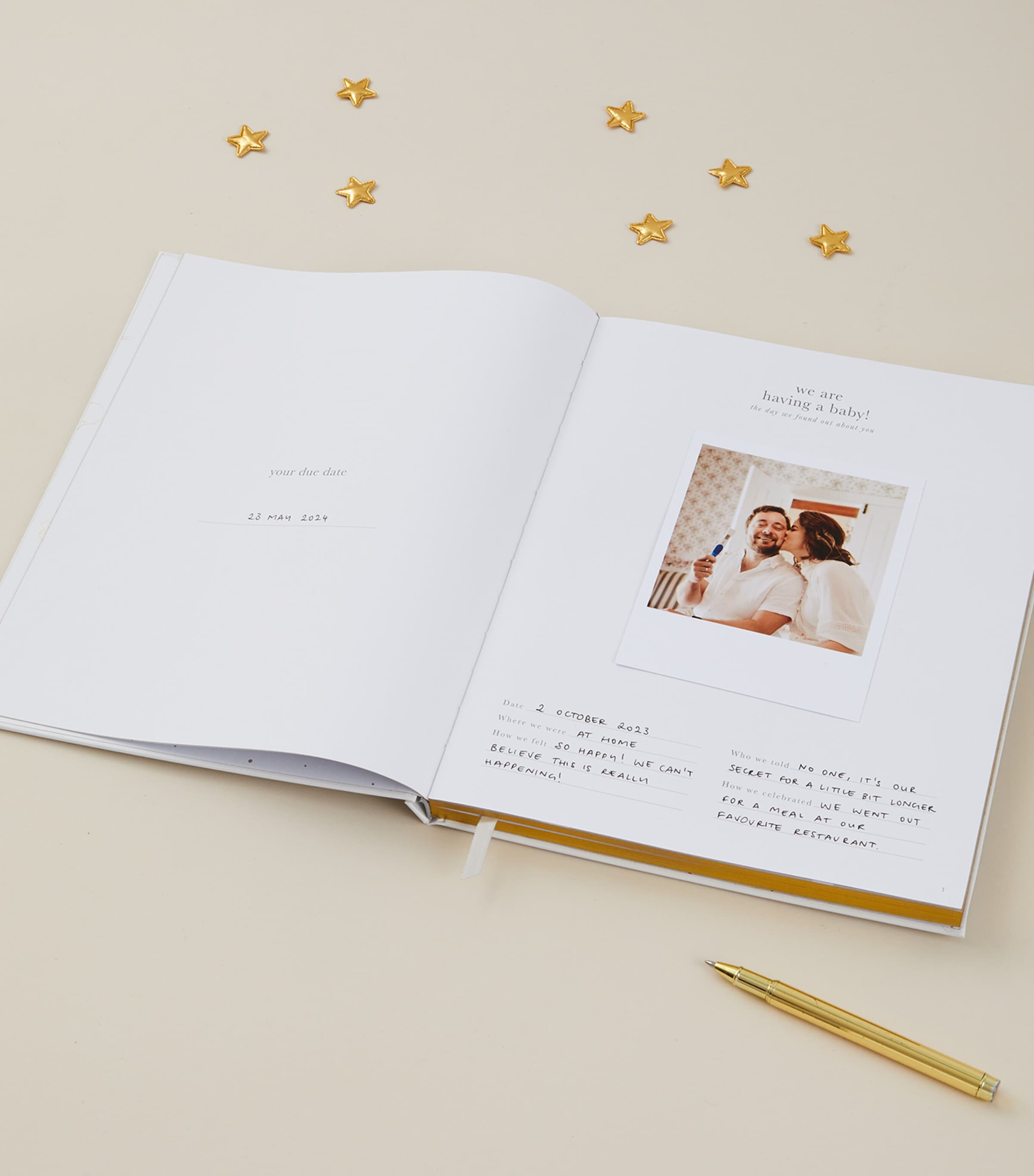 Blush and Gold Safari My Pregnancy Journal