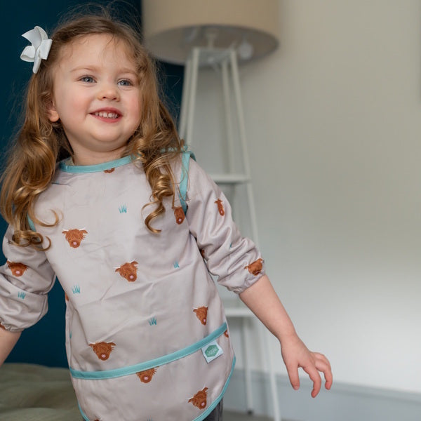 Ziggle Baby Coverall Bib Highland Cow 6-24 Months (British brand)