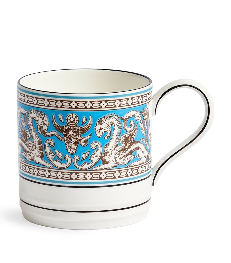 Wedgwood Florentine Turquoise bone china mug (British brand)
