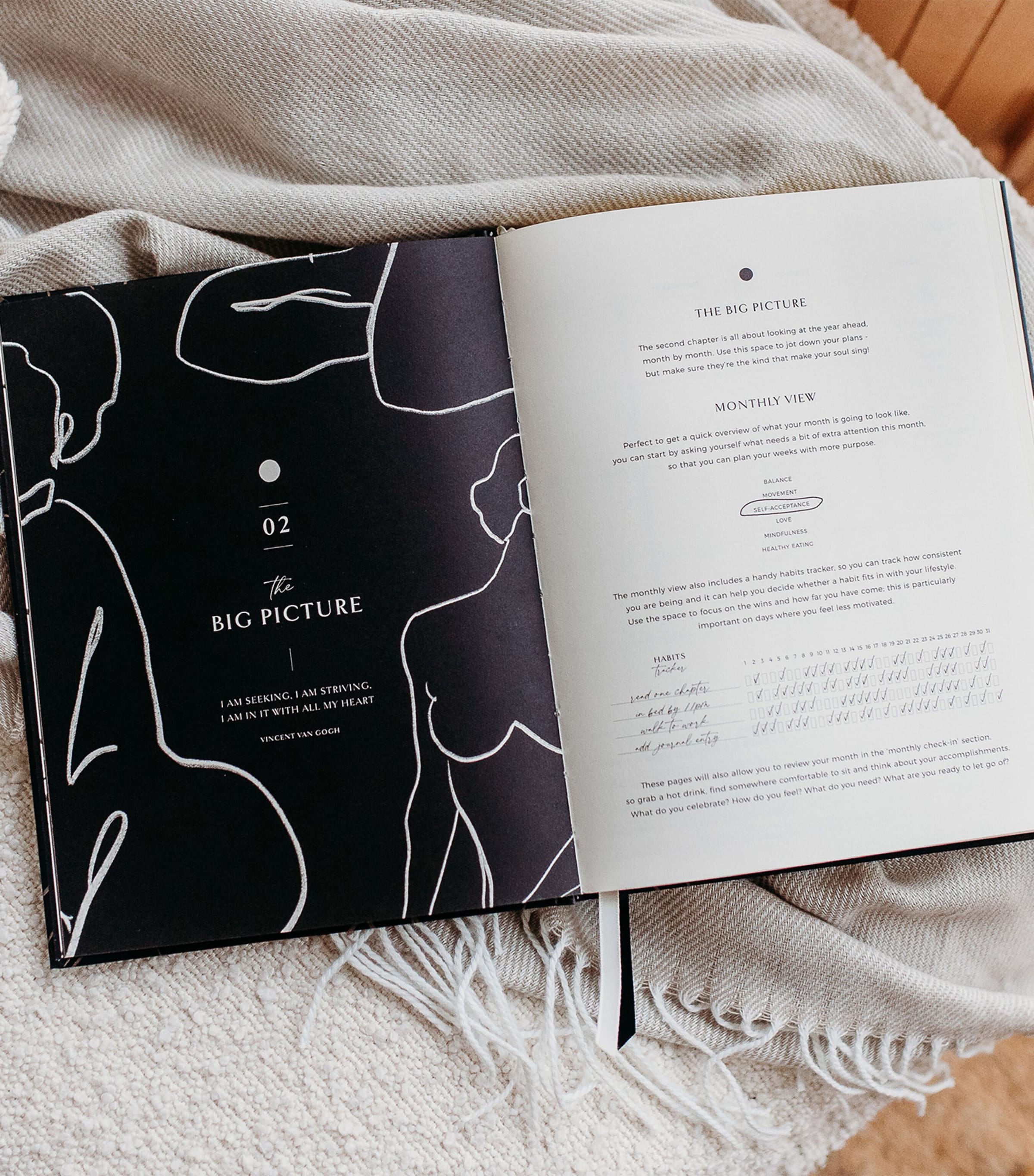 Blush and Gold Body + Soul Wellness Journal & Planner