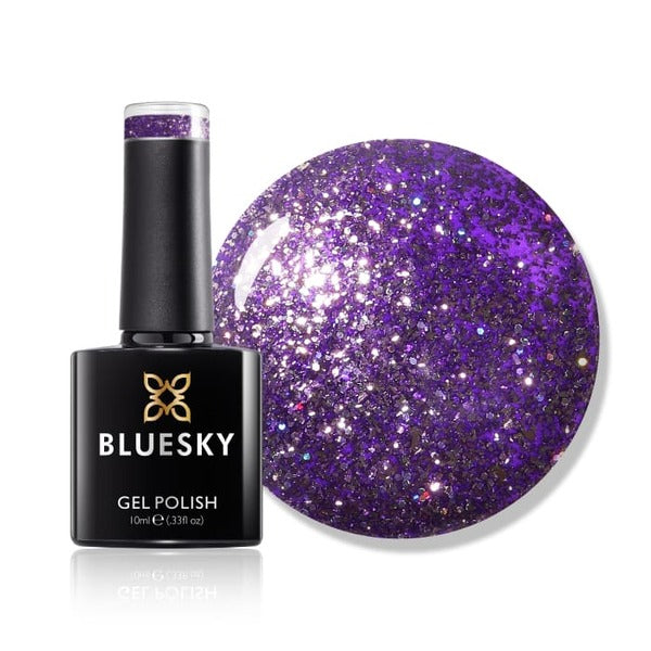Bluesky Dazzling Platinum Gel Flash Fashion Purple Glitter - British product
