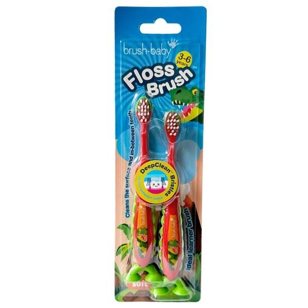 Brush Baby Dinosaur FlossBrush Toothbrushes 3-6 Years - British product