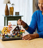 Lego Autumn Cottage Garden Model Kit with house and trees, UK version