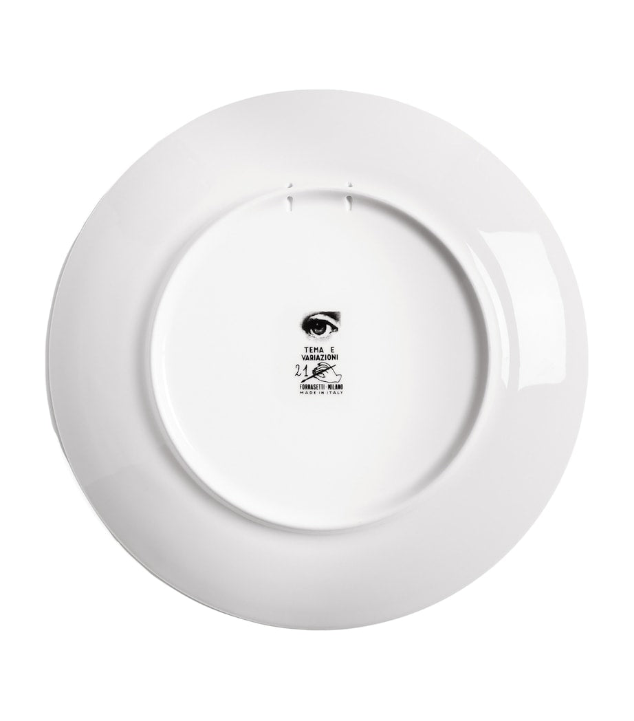 Fornasetti Tema e Variazioni No. 21 decorative wall plate 26cm - British product