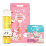 Venus Spa Breeze Razor Starter Pack 4 Blades Gel (British brand)