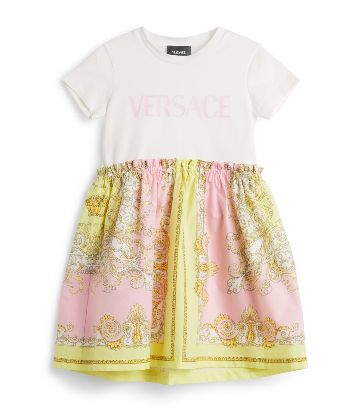 Versace Kids Cotton Barocco T-Shirt Dress 12 Months - 5 Years (British brand)