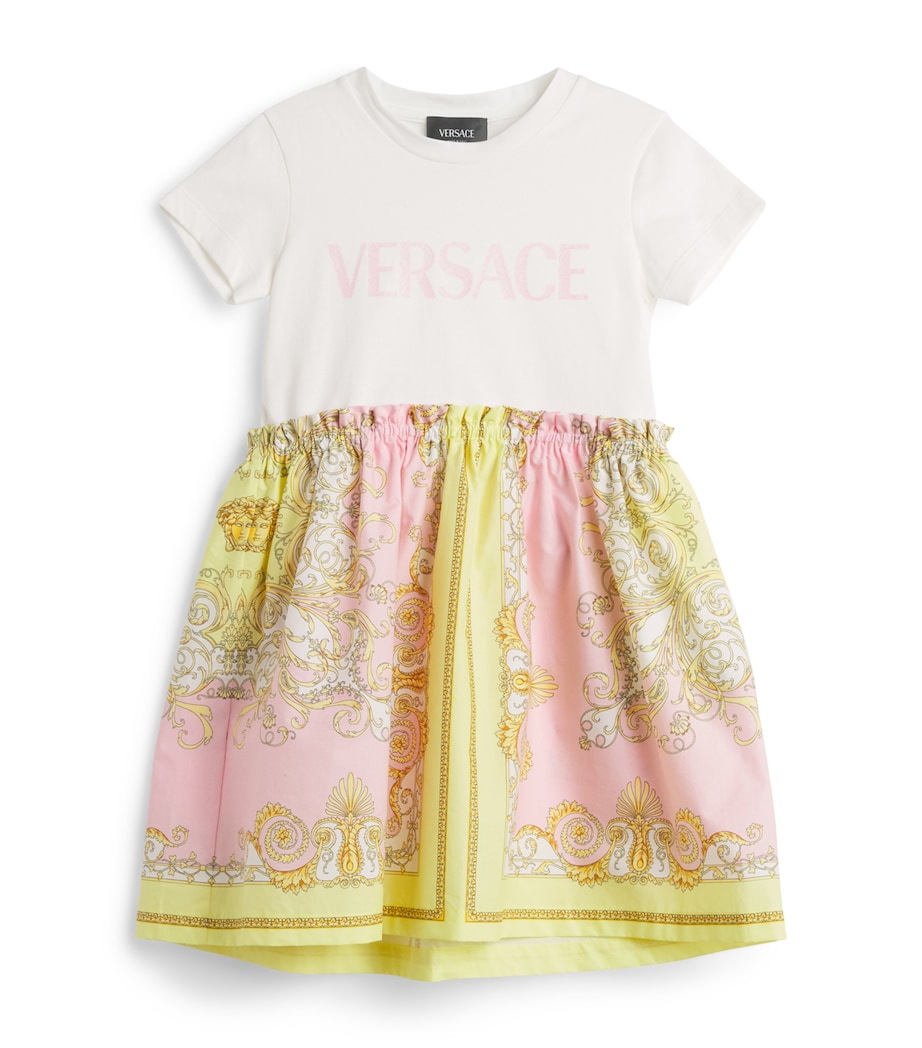 Versace Kids Cotton Barocco T-Shirt Dress 12 Months - 5 Years (British brand)
