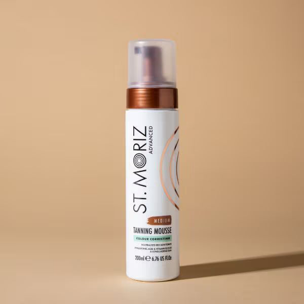 St Moriz colour correcting tanning mousse medium (British brand)