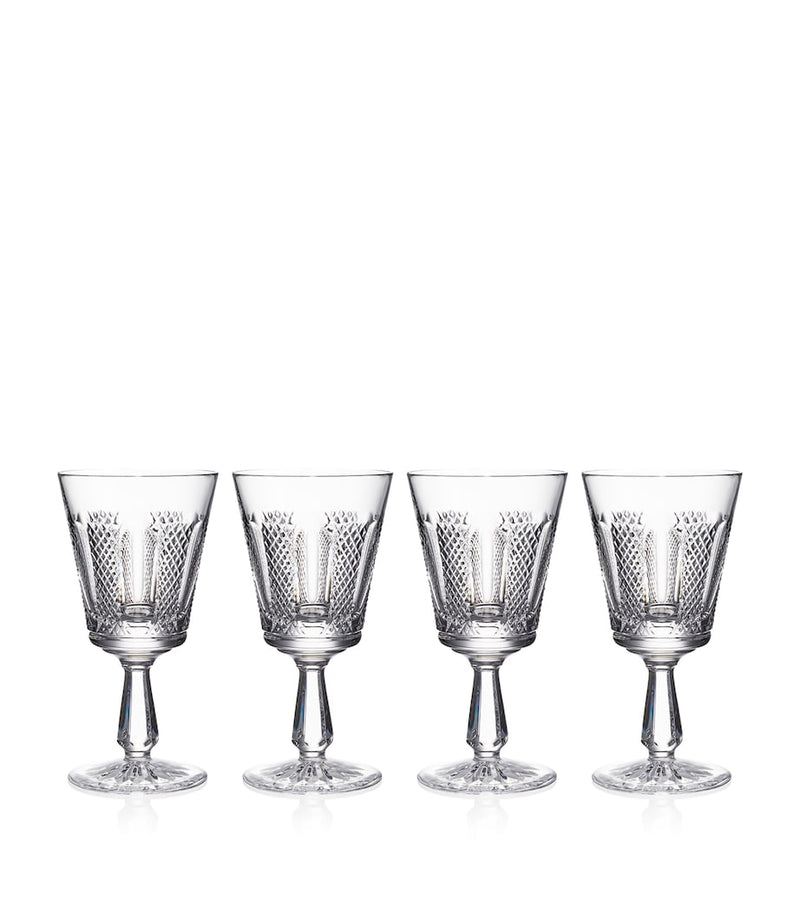 Waterford crystal Hibernia Mastercraft wine glasses set of 4, 280ml capacity (British brand)