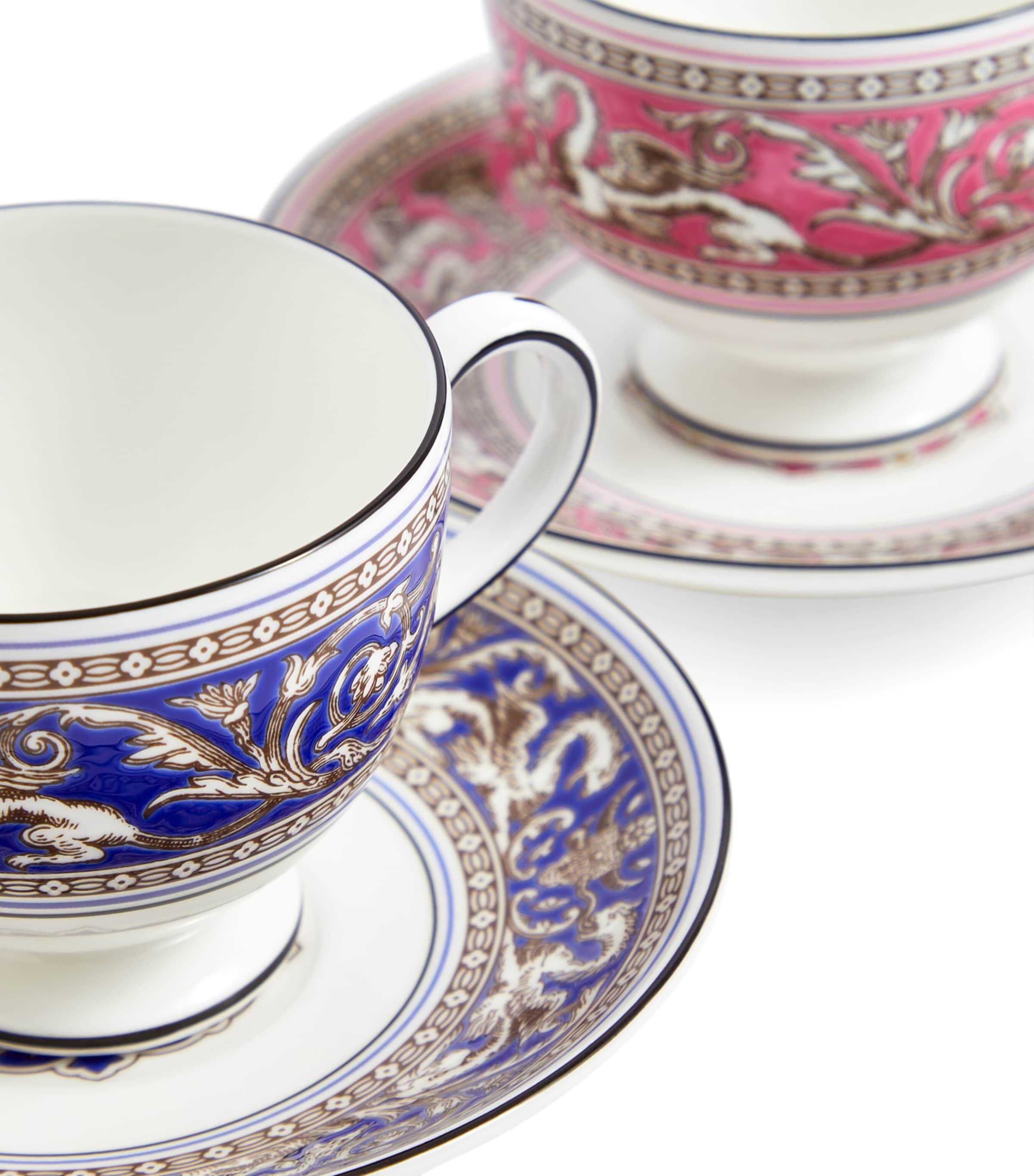 Wedgwood Florentine teacup and saucer set of 2 (British brand)