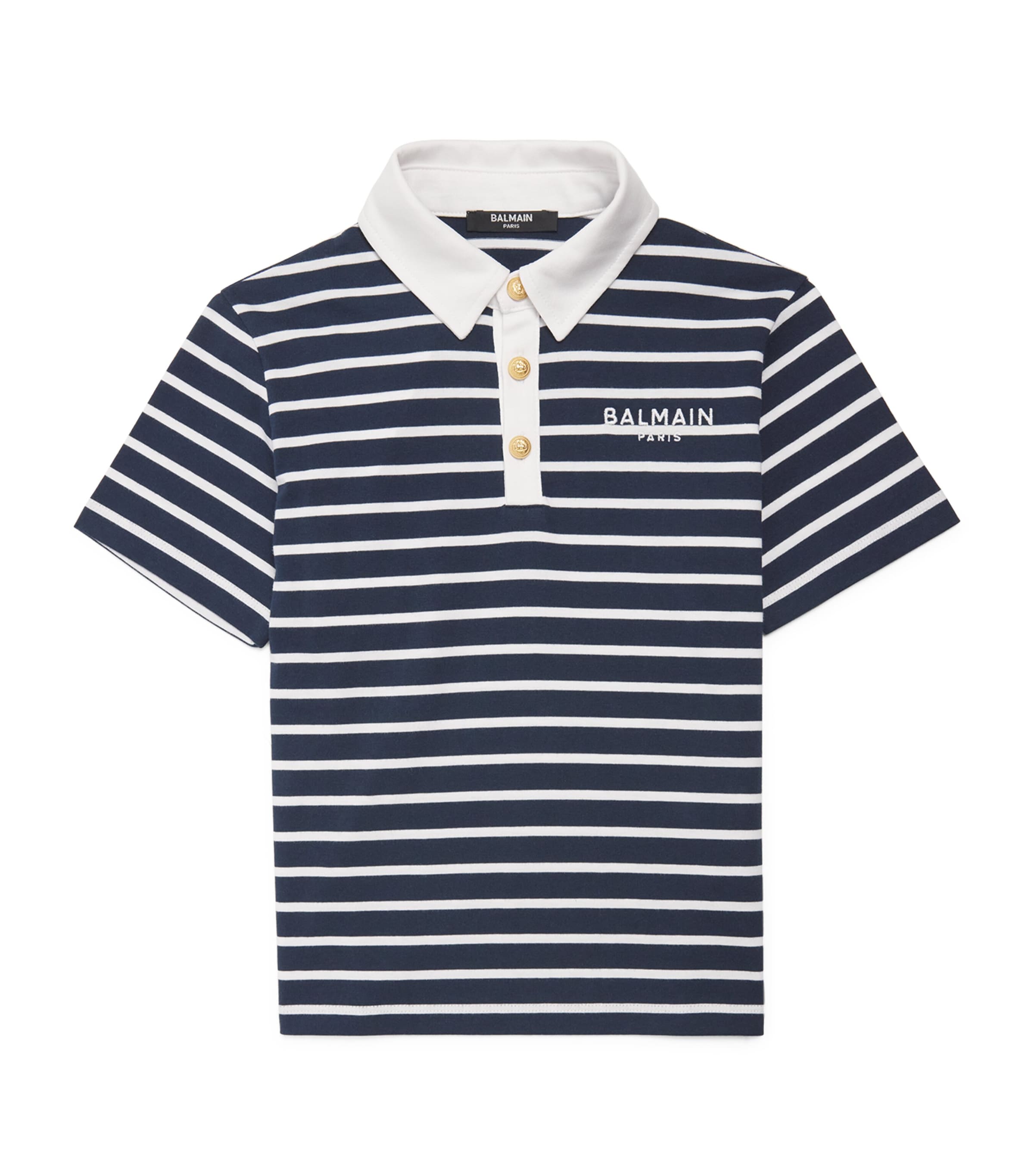 Balmain Kids Cotton Stripe Polo Shirt (6-14 Years)