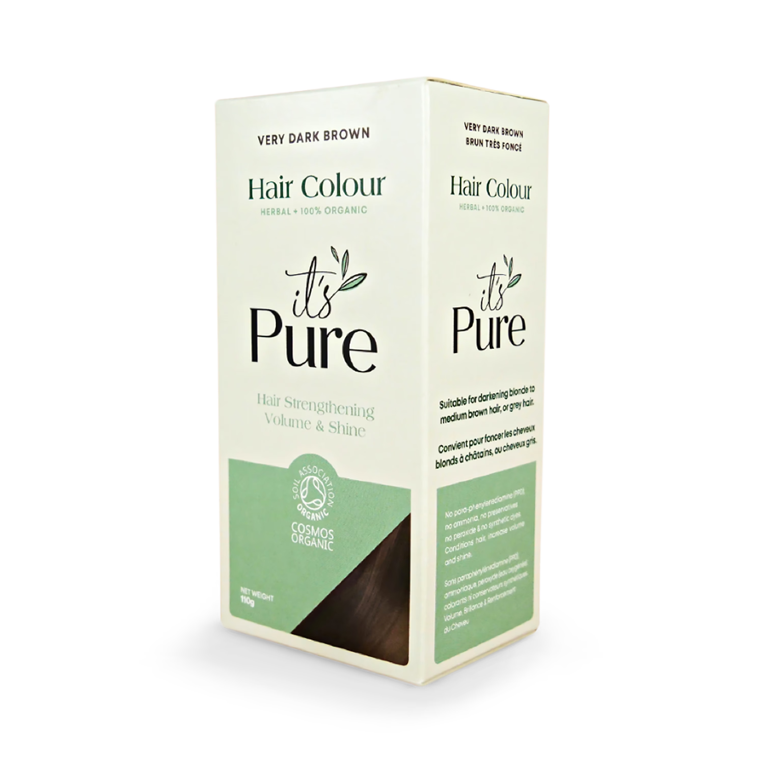 It's Pure Herbal Hair Dye Dark Brown 110g, UK version