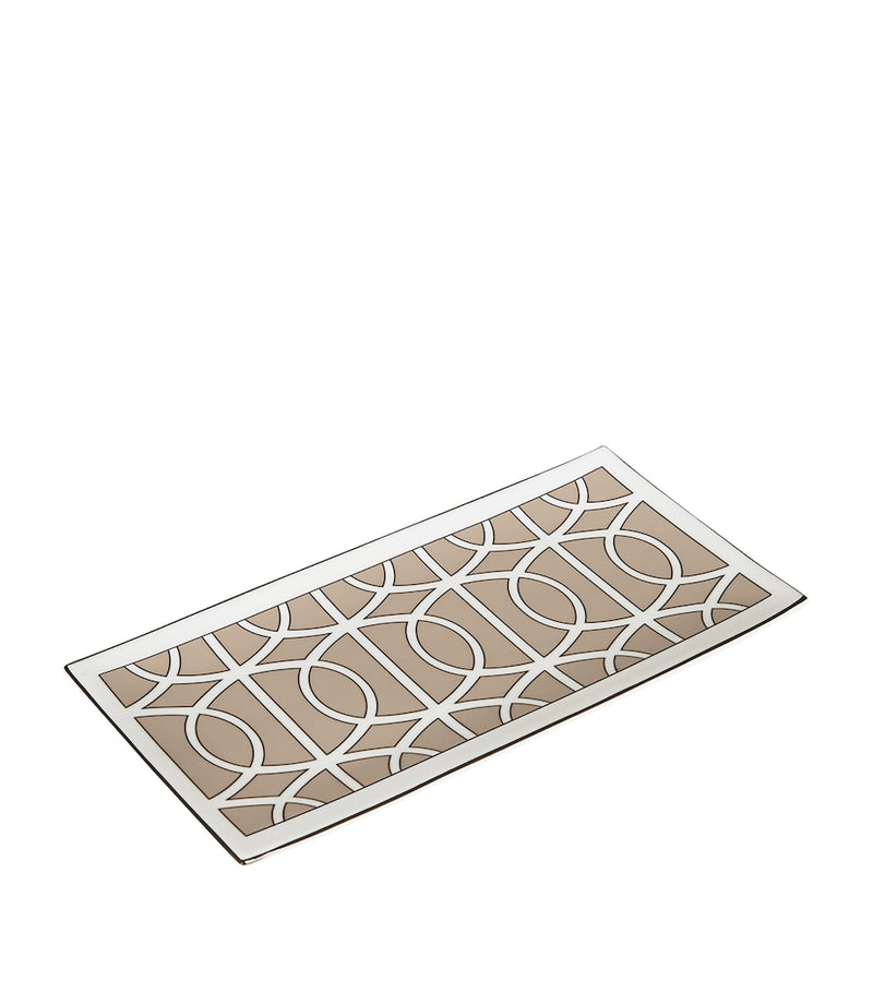 O.W.London Bone China Rectangular Loop Plate (29cm)