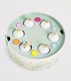 Harrods Easter wooden egg painting kit with paints and brushes, UK version