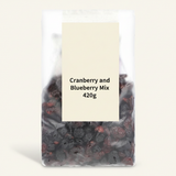 Holland & Barrett cranberry blueberry dried fruit mix 420g, UK version