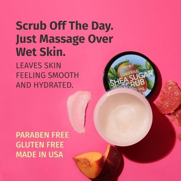 Hempz Triple Moisture Grapefruit & Peach Body Scrub 176g, imported from the UK