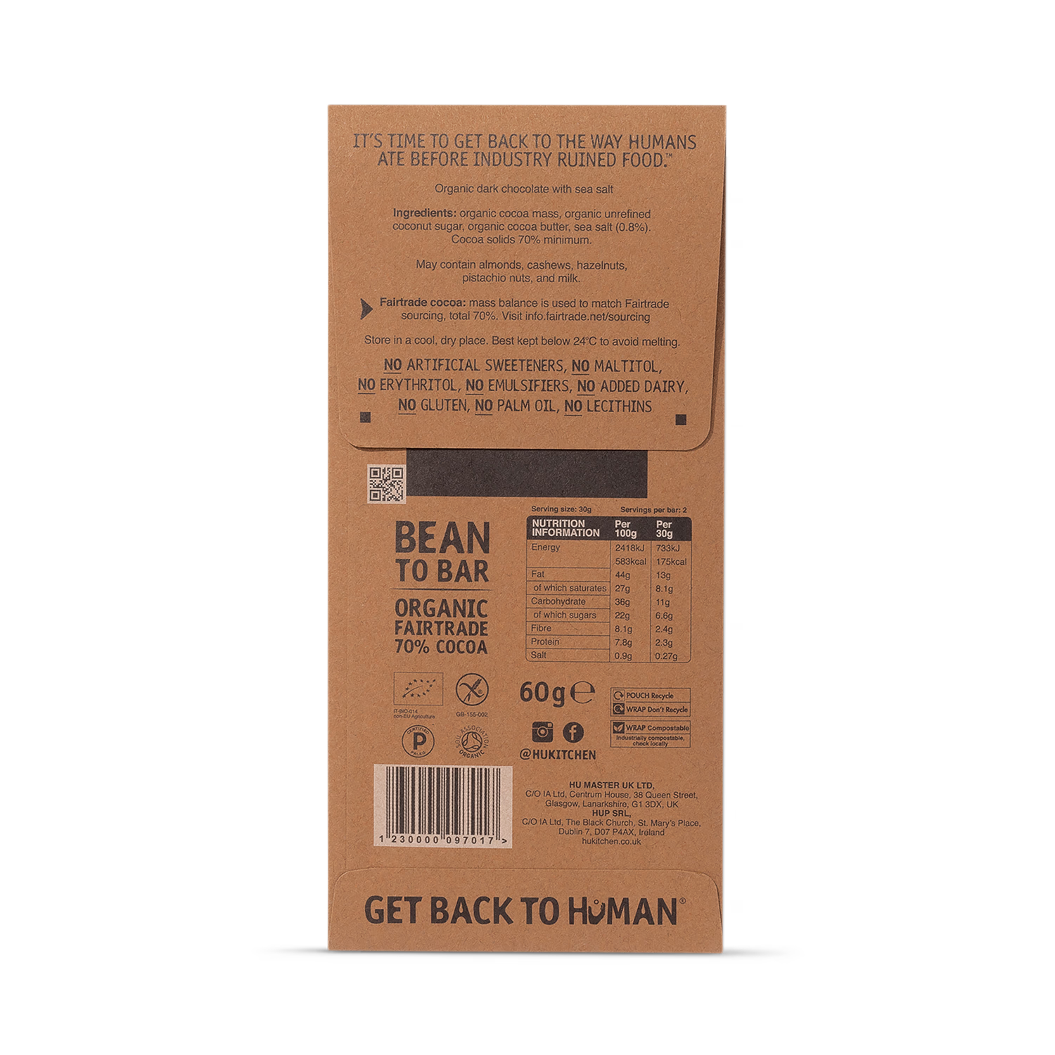 Hu Salty Dark Chocolate Bar 60g