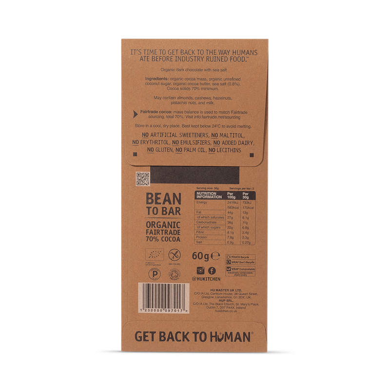 Hu Salty Dark Chocolate Bar 60g