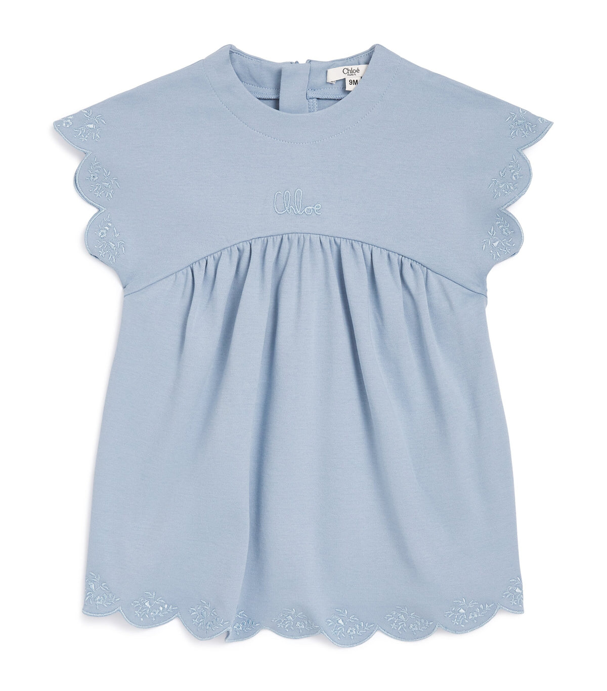 Chloé Kids cotton embroidered logo dress 6-36 months - British product