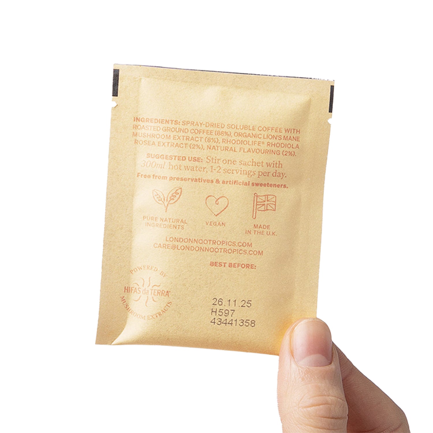 London Nootropics Flow Adaptogenic Mushroom Coffee 12 sachets (British brand)