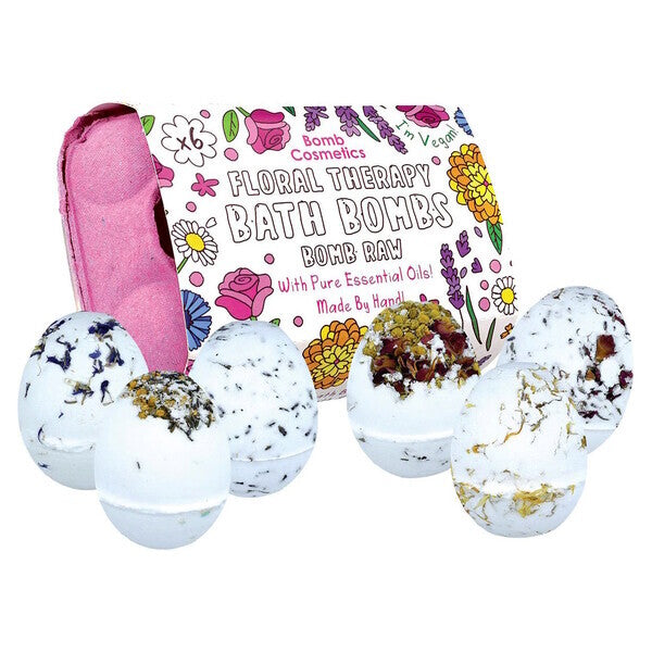 Bomb Cosmetics floral therapy bath bomb gift set 6x - British product