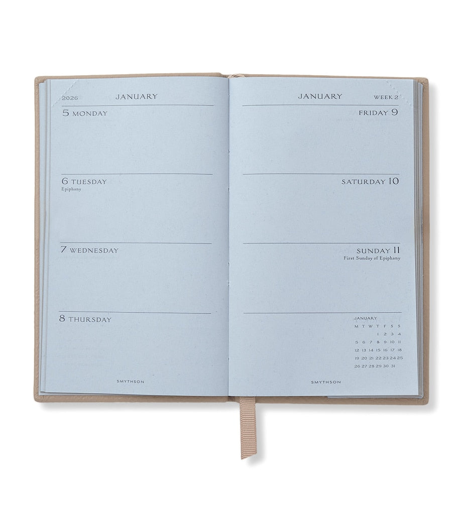 Smythson Panama Leather Weekly Diary 2026 (British brand)