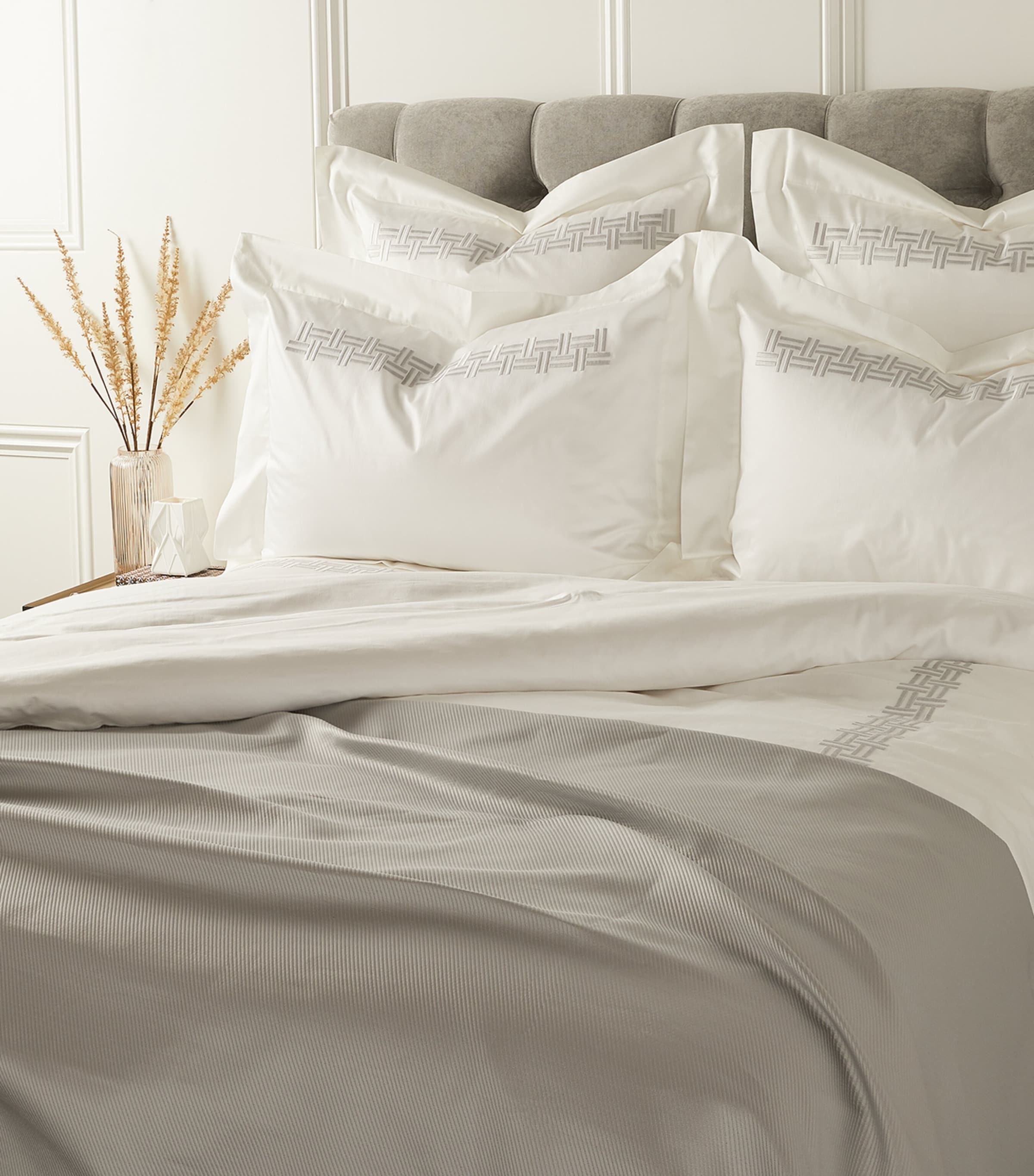 Frette Basketweave Square Pillowcase 65cm x 65cm - British product