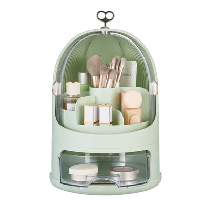 Livingandhome Desktop Makeup Organizer Green 25x38cm