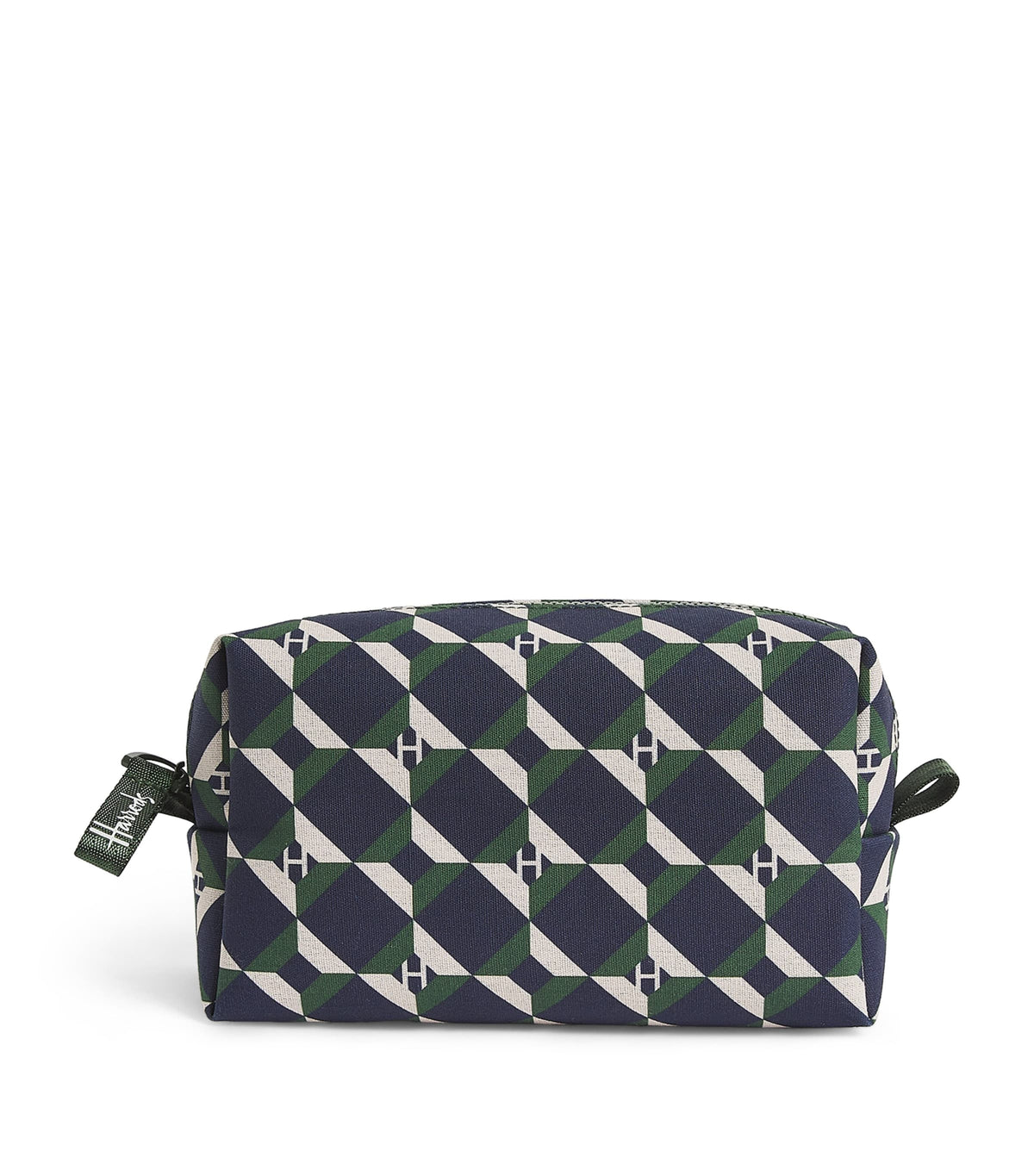 Harrods cotton geometric cosmetic bag, UK version