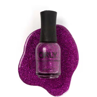 Orly Nail Polish Bubbly Bombshell Deep Purple Glitter 18ml