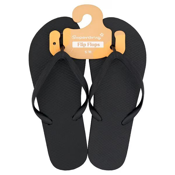 Black flip flops S/M size for summer days (British brand)