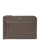 Soft Leather Organizer Pouch with Multiple Pockets, 19cm x 26cm x 3cm