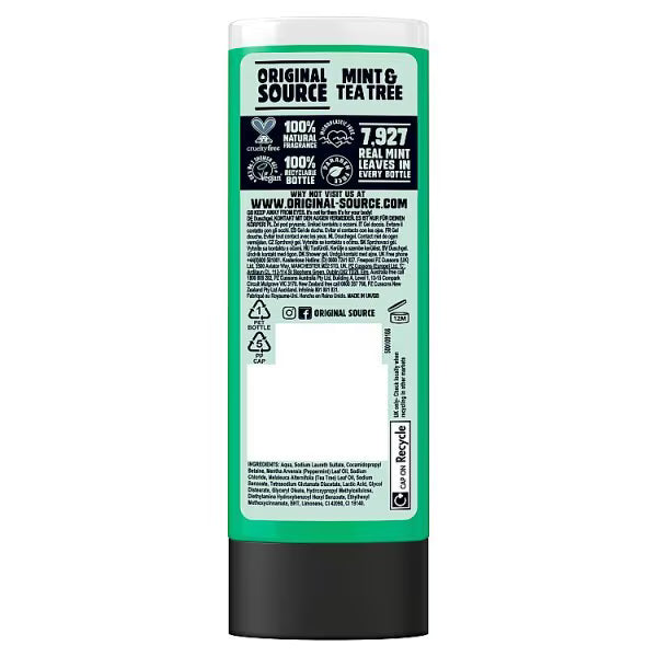 Original Source Mint Tea Tree Shower Gel 250ml, imported from the UK