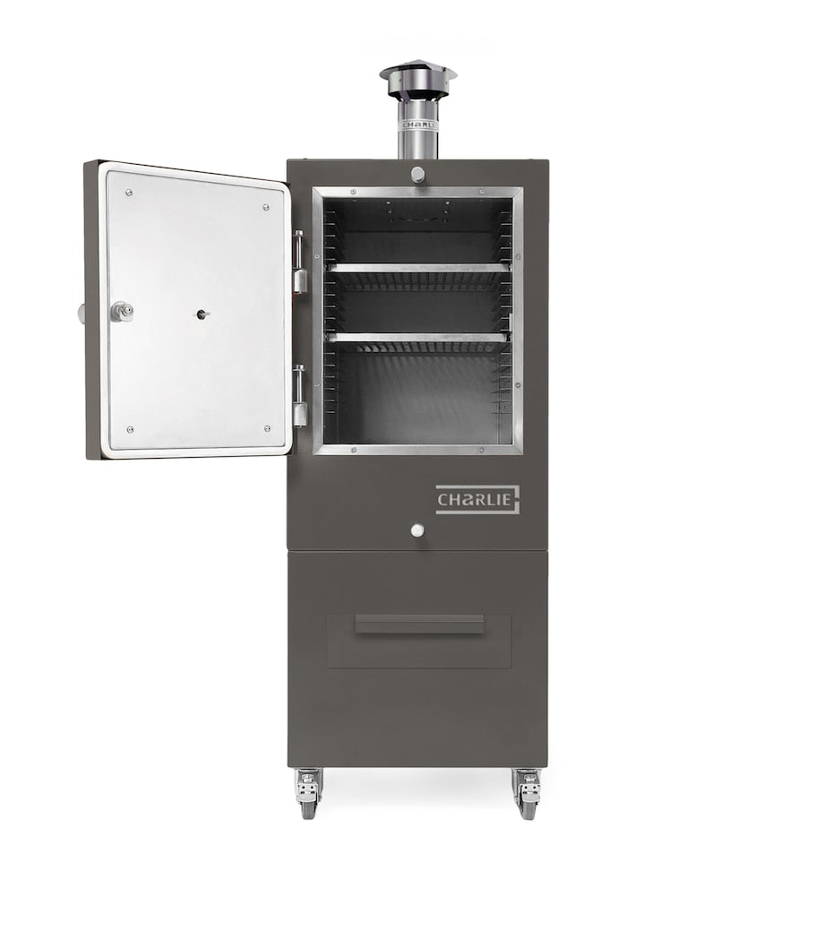 Charlie Oven charcoal oven for pizza smoking and barbecuing - British product